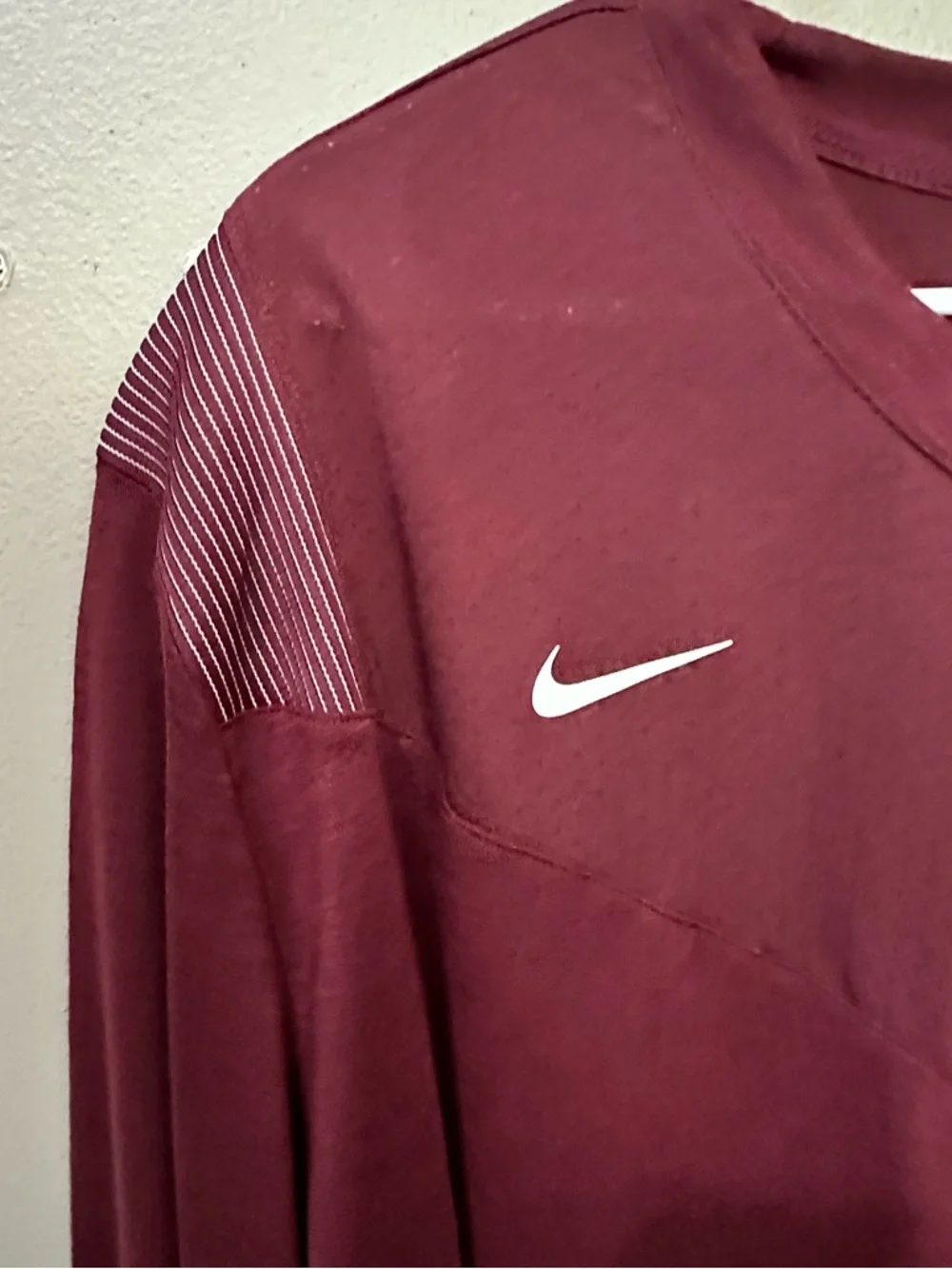 Nike Men's Dri-FIT Player Long Sleeve UV Training Top Maroon 3XL